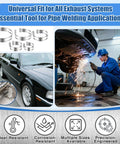Exhaust Pipe Tacking Band Kit Five Stainless Steel Clamp On Clamps For Tig Welding Fabrication And Pipe Repair Sizes 2 Inch To 4 Inch