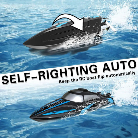 Go Fast RC Boat For Pool And Lake With 2.4GHz Remote Control Water Cooling System Adult Friendly Electric Boat Self-Righting