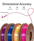 Tri Color Silk PLA 3D Printer Filament Bundle 1.75mm Color Changing Silk PLA Multicolor Filament Pack With Four 250g Spools