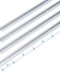 48 Inch Aluminum T Track Set For Woodworking Tables Silver Finish 4 Pack With 54 Wood Screws Fits 1/4 Inch Or 5/16 Inch T Bolts Hold Down Clamps For Saws And Workbenches, 4-pack silver aluminum tracks
