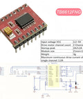 Dual TB6612FNG Motor Driver Module For Arduino Raspberry Pi ESP32 Solder Pin Version 2 Channel DC Motor And Stepper Motor Controller Board H Bridge Driver For Small Robots And DIY Projects with schematic diagram and specifications