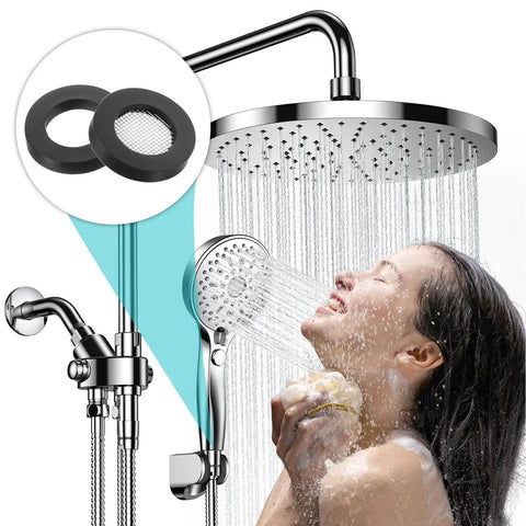 20 Piece Shower Head Filter Gasket Set Rubber Washers And Stainless Steel O Ring Hose Gaskets For Water Faucet Shower Head