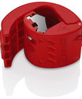 BiX Pipe Cutter for 3/4 Inch to 2 Inch Pipes with 3/32 Inch Wall Thickness, red and blue handle, open reversible blade head