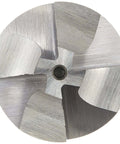 HSS corner rounding end mill, 3/16 in diameter, metal cutting tool, front view