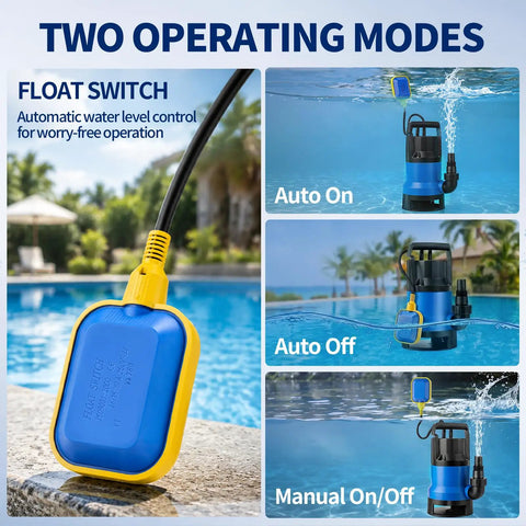 1.1Hp Submersible Sump Pump Handles Crunch Time With Ease Pushing 4600 GPH Through IPX8 Waterproof Gear with float switch images