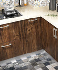 Kitchen with 36 Inch By 200 Inch Brown Wood Grain Self Adhesive Wallpaper Peel And Stick Waterproof Removable Wood Contact Paper
