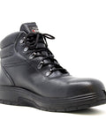 Leather Work Boots With Composite Safety Toe And Heat Defender Nitrile Rubber Outsole For Asphalt Ready Jobs, Size 9.5, side view