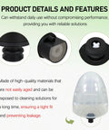 Replacement Cap And Straw Assembly For Little Green Machine Portable Cleaner, leakproof black plastic spare part