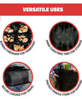 40 Pack 18 Inch Black Stretch Wrap 80 Gauge Heavy Duty Pallet And Package Security Film For Moving Shipping And Storage 1,100 Sq Ft Of Durable Protective Wrap used to bundle firewood, wrap trees, secure luggage, and protect fragile items