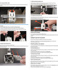 A1 Mini Extruder Replacement Toolhead With Hardened Steel Dual Gear, Filament Cutter And Motor Assembly Instructions
