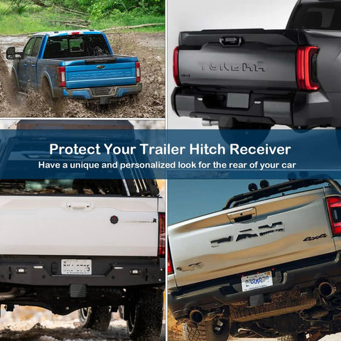 Heavy Duty American Flag Trailer Hitch Cover For 2 Inch Receivers With Pin And Clip Black Metal Shield Protects Your Hitch Weatherproof