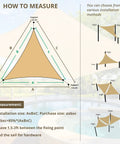 Triangle Shade Sail 12x12x12 Feet UV Blocking Breathable Fabric With Fade Resistant Ropes Durable Outdoor Sun Shade guide