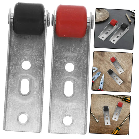 Smooth Ride Heavy Duty Sliding Door Roller Wheels For Wooden Barn Doors, durable multicolor urethane wheels and metal brackets.