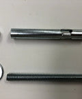 Components of Concrete Sleeve Anchors With Nuts And Washers, Zinc Plated Steel Hex Head, 5/16 Inch By 2.5 Inch, 4 Pack