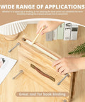 Person using Wooden Book Press For Binding And Craft Projects Large 14.7 By 11.4 Inch Press with handle and foot pads on table