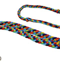 Braided Nylon Western Barrel Reins With Knots Non Slip Grip For Roping And Trail Riding Rainbow Color Weather Resistant Durable And Easy To Control