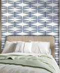 Slick Textured Vinyl Wallpaper Roll In Warm Light Hues For Fast Wall Refreshes And Chill Room Vibes Sturdy Large Scale Decor Sheet No Sweat Install For Your Cozy Living Space Today on bedroom wall behind bed with soft linens.