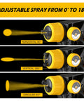 Top Tier 1000W HVLP Electric Paint Sprayer With Beast Mode Motor showing adjustable spray settings at 90, 180, and 45 degrees.