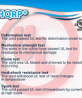Heavy Duty 10 Ft Replacement AC Power Cord Featuring 18 AWG 3 Prong Wiring, UL tests for deformation and resistance.