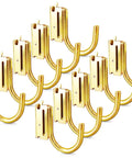 Heavy Duty E Track J Hooks Tie Down Set, 10-pack, Galvanized Gold Finish, 400 Lb Working Load, Universal E Track Compatibility