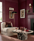 Stylish living room with Retro Red Peel And Stick Wallpaper For Kitchen Cabinets And Accent Walls Removable Self Adhesive Vinyl Contact Paper Renter Friendly No Mess Setup For A Quick Home Refresh.