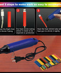 Heavy Duty Wire Heat Shrink Tubing Kit With 300W Mini Heat Gun, 328 Pieces 2:1 Shrink Tubing For Wires And Cables, Quick Heat Up To 392F
