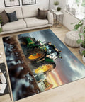 Farm Tractor Rug 3 By 5 Ft for Living Room And Bedroom, super cozy ultra soft flannel surface with tractor design, stain resistant.