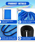 Detail view of 2 Pack Fillable Sandbags For Beach Umbrella And Outdoor Canopy Windproof Weights showing features of nylon material and fasteners.