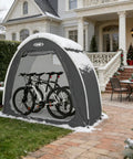 Portable Outdoor Bike Storage Shed Tent Made With 210D Oxford Fabric PU4000 Waterproof Coating And Silver Shield, covering bikes