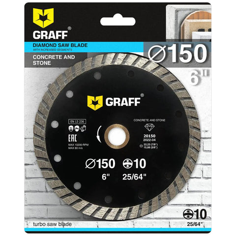 6 Inch Diamond Blade For Angle Grinder Turbo Cut Wheel For Cutting Stone Marble Granite Brick Masonry Concrete Paving Flags