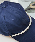 Detachable Pearl Hat Chains For Trucker Hats And Mesh Baseball Caps 4 Pack Metal Beads Chains With Lobster Claw Clasps