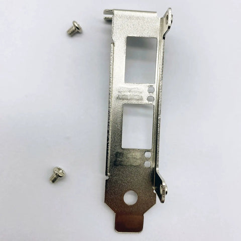 Top Shelf Knockout Low Profile Bracket For Intel E10G42BTDA X520-DA2 X520-SR2 X710-DA2 Server Network Cards with screws.