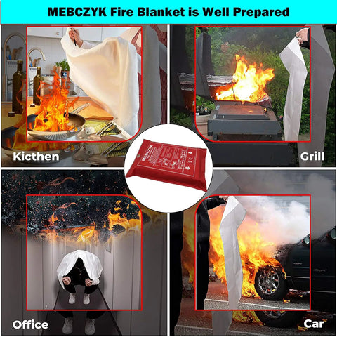 Heavy Duty Silicone Fire Blanket For Kitchen And Home Gutsy Flame Retardant Shield Smooth Coating Ditches The Itchy Fibers Backyard Grill Ready Road Trip Safe Thirty Nine Inch Emergency Cover