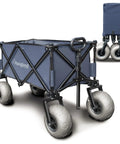 Beach Wagon With Big Wheels For Sand All Terrain Steel Frame Utility Cart With 9 Inch Pneumatic Tires Collapsible Folding Design Sand Warrior RX800 Heavy Duty