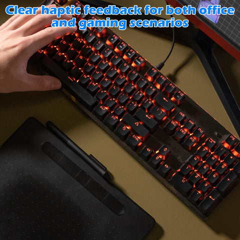 53 Pcs 3 Pin Clicky Mechanical Keyboard Switches For Gaming And Typing With Switch Puller And Brush, tactile click in backlit keyboard