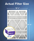 Ultra Efficient 15.75x24.13x4.88 Electrostatic Air Filter actual size view MPR 1550 MERV 12 Fits Honeywell Trion AirBear