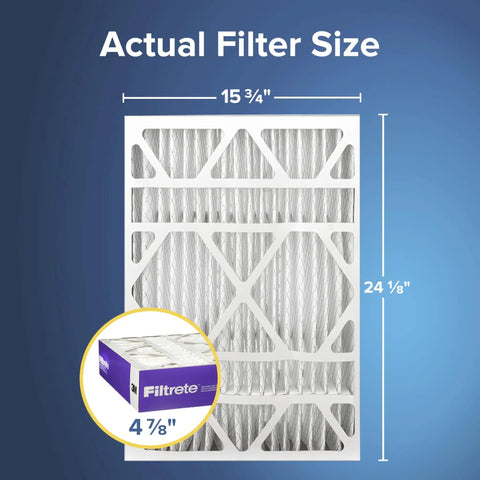 Ultra Efficient 15.75x24.13x4.88 Electrostatic Air Filter actual size view MPR 1550 MERV 12 Fits Honeywell Trion AirBear