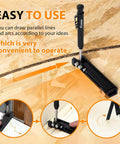 Multi-Function Scribing Tool For Woodworking And DIY Projects, Aluminum Alloy Construction Pencil Scriber in action on wood.