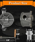 Heavy Duty Hand Gas Caddy Transfer Pump For 30 35 40 Gallon Fuel Caddies, aluminum alloy siphon pump, 1-1/4 inch inlet and outlet