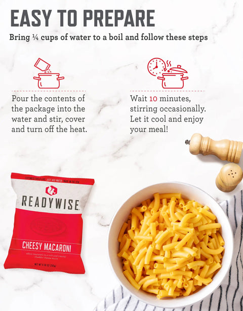 Instructions for Grab And Go Emergency Food Supply Bucket With 120 Servings Of Freeze Dried Meals For Camping And Backpacking