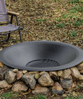 35 Inch Steel Fire Pit Bowl Built To Last For DIY Or Replacement, Includes Spark Screen And Fire Poker, Large Round Fire Pit Bowl
