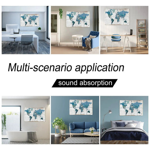 Game Changing Soundproof Wall Art Panels Hella Effective Acoustic Padding For Recording Studio Office Or Home Decor Eight Pack 48 By 32 Inches Noise Absorbing Tiles in multi-scenario settings.