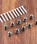 10 Pack Mini Drawer Knobs Zinc Alloy Black 0.39x0.43 Inches Durable Small Cabinet Pulls for Dressers Cabinets Jewelry Boxes