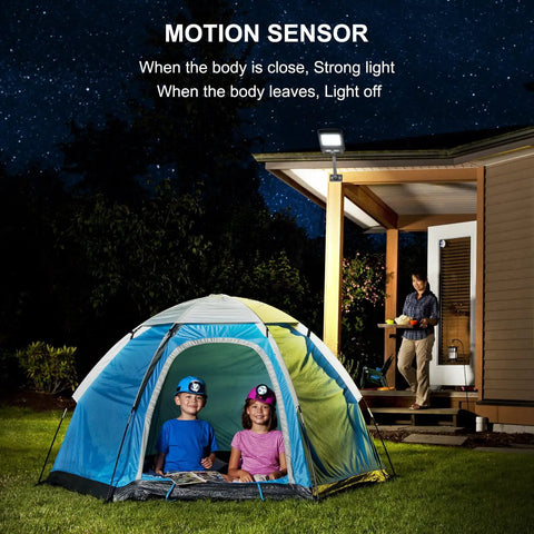 2 Pack Your Go To Solar Motion Sensor Flood Lights 1000 Lumens 168 LEDs Waterproof Outdoor Security Lighting for yard
