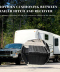 4 Pack 2 Inch Hitch Receiver Silencer Pads for Reducing Rattle on Adjustable Ball Mounts Trailer Hitch With RV and Truck