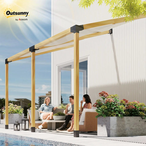 15 Degree Sloped Pergola Kit With 4 Way And 3 Way Corner Brackets, Post Bases And Wall Mounts For 4X4 Lumber Actual 3.6x3.6, 9 Piece DIY Hardware Set With Screws, Black Finish Ready To Build Outdoor Lean To Frame