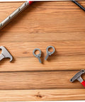 Stainless Steel Eye Bolt Anchor With Closed Ring M6x20 Deep Anchorage For Concrete And Machinery Mounting Includes Spring Washer Flat Washer And Nylon Locking For Solid Strength And Easy Hookups, two eye bolts on wood