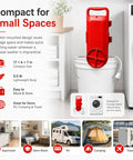 Hassle Free Portable Bucket Washer Fits 5 Gallon Cans Fast Cycle Mini Laundry Agitator mounted on a 5-gallon bucket in compact space.