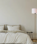 Drum Shade Standing Lamp With Pull Chain Switch, E26 Socket, Dope Modern Minimalist Floor Lamp In Antique Brass for Bedroom
