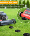 Outdoor Solar Ground Lights 12 LED Disk Lights Solar Powered Waterproof for lawn with lawn mower nearby